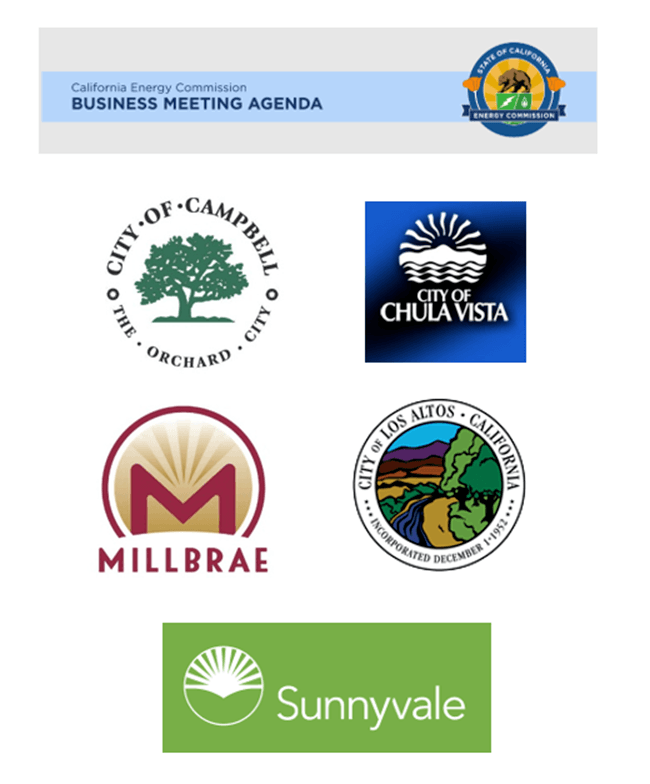 Cities of Campbell, Millbrae, Chula Vista, Los Altos and Sunnyvale logos