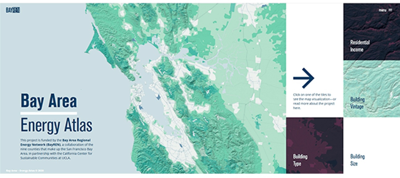 landing page for Bay Area Energy Atlas
